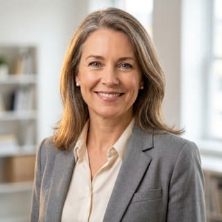 Sarah Coleman, oppført som økonomidirektør hos Løve Avkastvik, i et profilbilde
